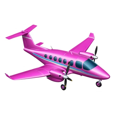 tiny pink (RGB: 220, 20, 120) tapered wing turboprop aircraft sticker