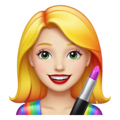 Rainbow kisses sticker