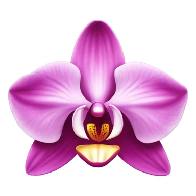 pink orchid flower sticker