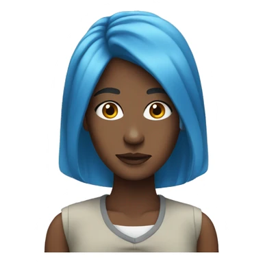 feminist with blue hair sticker