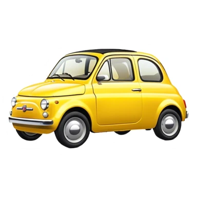 Fiat 500 yellow  sticker