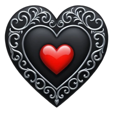 goth themed heart with a dark velvet drapery sticker