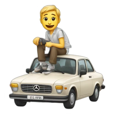 Un dromadaire sur une voiture sticker