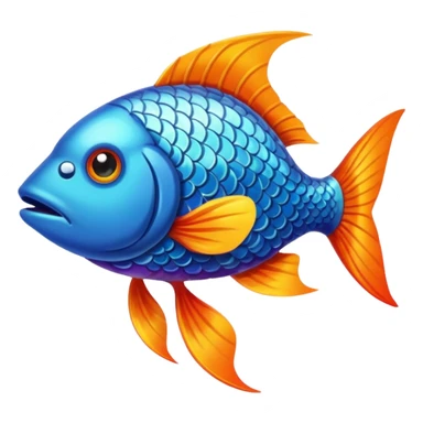 poisson qui pêche sticker