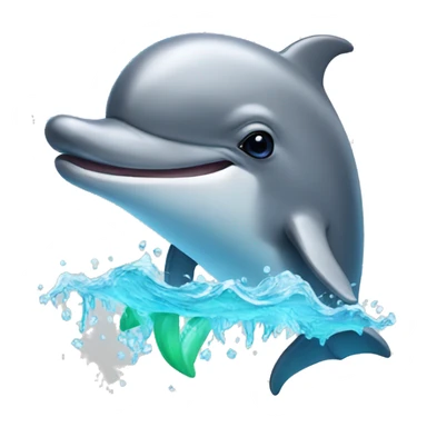 Dolphin with a bikini sticker