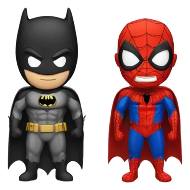 Spiderman and Batman in one sticker