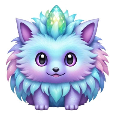 Pastel Randomly-colored sparkly exotic Fakémon-creature sticker