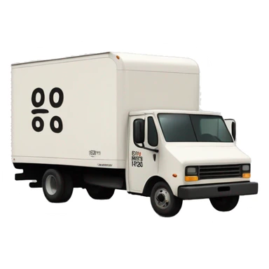 Boxtruck with letters "PGS” on the side sticker