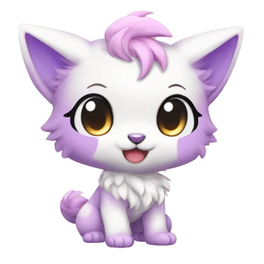 Cute Kawaii Chibi Anthro Sona Pretty Shiny Fakemon Full Body sticker