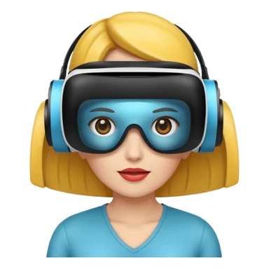 VR wearing woman sticker