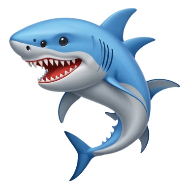 Un tiburón con tenis Nike azules sticker