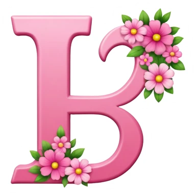 Pink, romantic, flowery, the letter “f” sticker