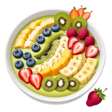 smoothie bowl with fruits and toppings sticker