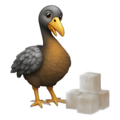 Dodo with wooden blocks sticker