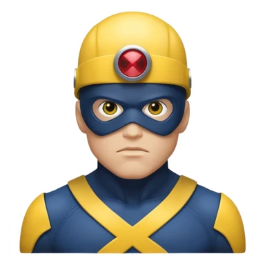 marvel superhero cyclops x-men with iconic yellow visor sticker