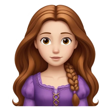Rapunzel con el pelo marrón sticker