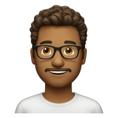 a guy brun fashion very strogman with glasses, he is a developper sticker