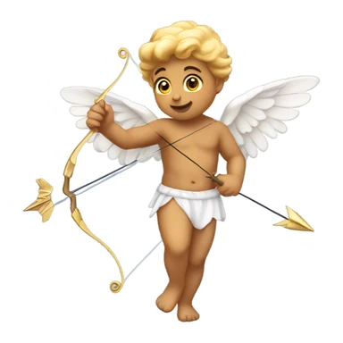 cupid with bow and arrow sticker