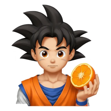 combine a fruit and goku sticker