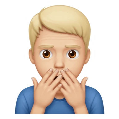 nervously bitting finger nails sticker