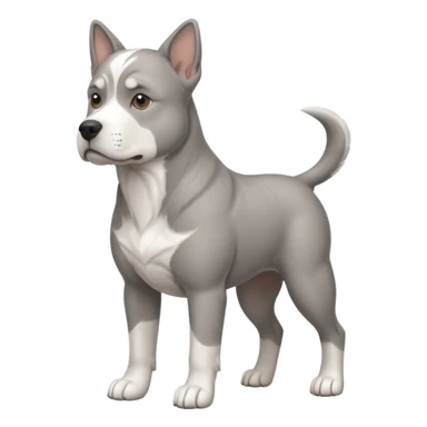 american staff dog grey & white sticker