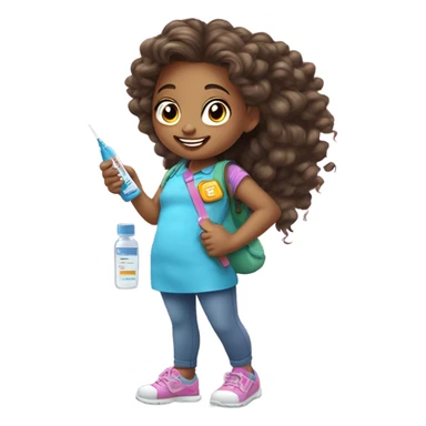 Diabetes girl sticker