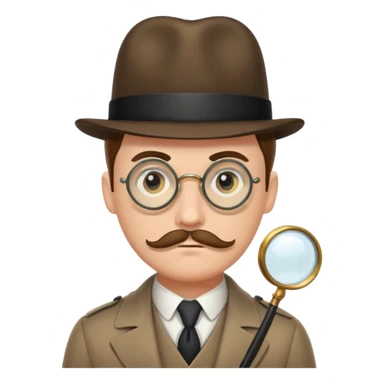 detective with a monocle sticker