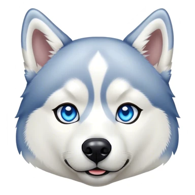 Husky blanc au yeux bleues  sticker