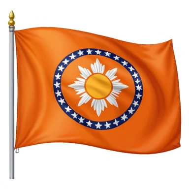 Native American Cherokee flag orange sticker