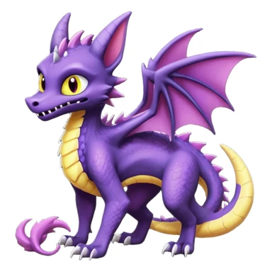 Spyro-Toothless-Sergal-Lykoi-Pokémon-Fakémon-creature-hybrid sticker