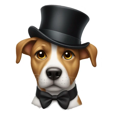 dog with a top hat sticker