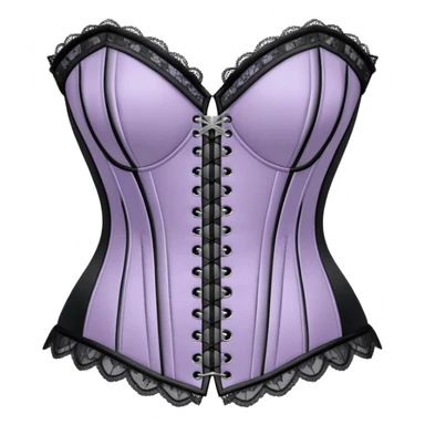 Pastel black corset sticker