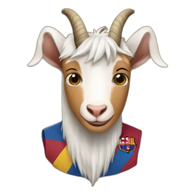 Messi on a goat sticker