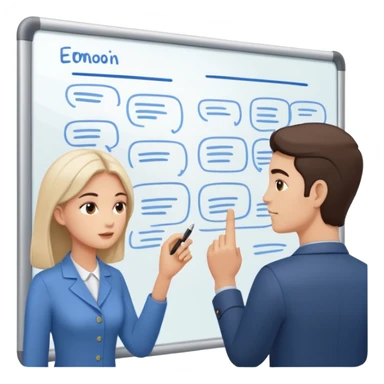 woman and man that plan their habits sticker