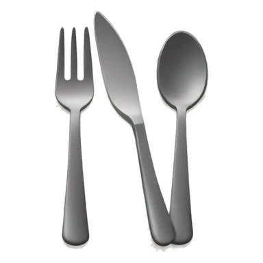 A face holding a fork and knife  sticker