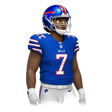 Josh Allen buffalo bills  number 17 mvp sticker