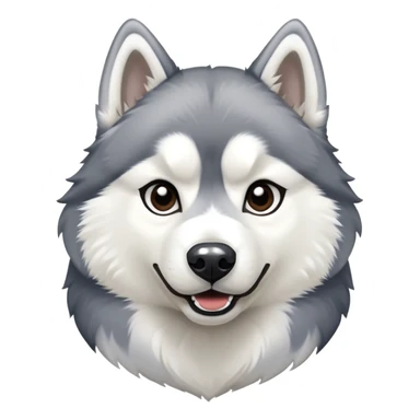 Proud victorious husky with chest puffed out sticker