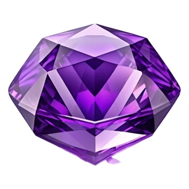 Ultra Realistic, 3D rendering, sparkly, purpe Gemstone,  Musgravite sticker