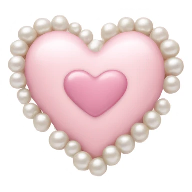 Baby pink heart with pearls sticker