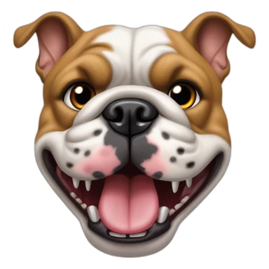 Perro bulldog francés sacando la lengua  sticker
