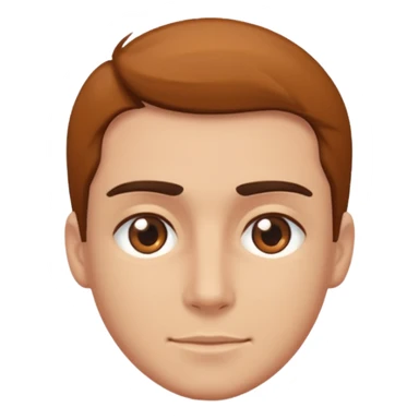 Eyes rolling brown masc  sticker