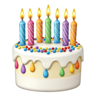 cute birthday cake with 26 candle toppers sticker