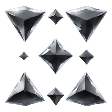 black diamond chrome four-point 2 star diamond sticker