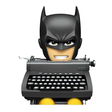 batman typing on typewriter sticker
