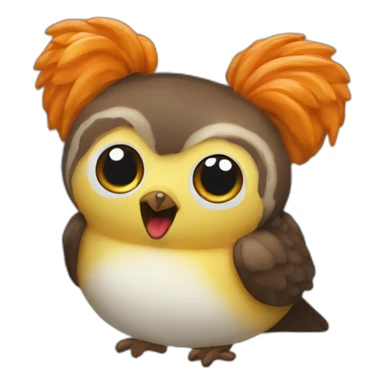 Écureuil qui mange une sucette multicolore sticker