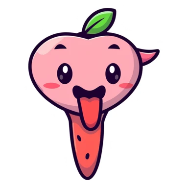 cute face with tongue sticking out tasting something delicious sticker