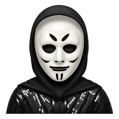 Ghostface with black sequin outfit  sticker