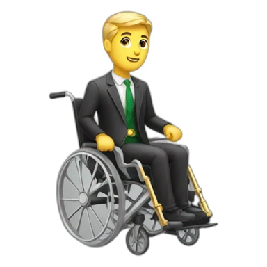 Guy on a wheelchair with gold chains sticker