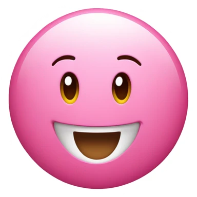 Pink excited face sticker