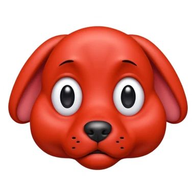 red alien dog face sticker